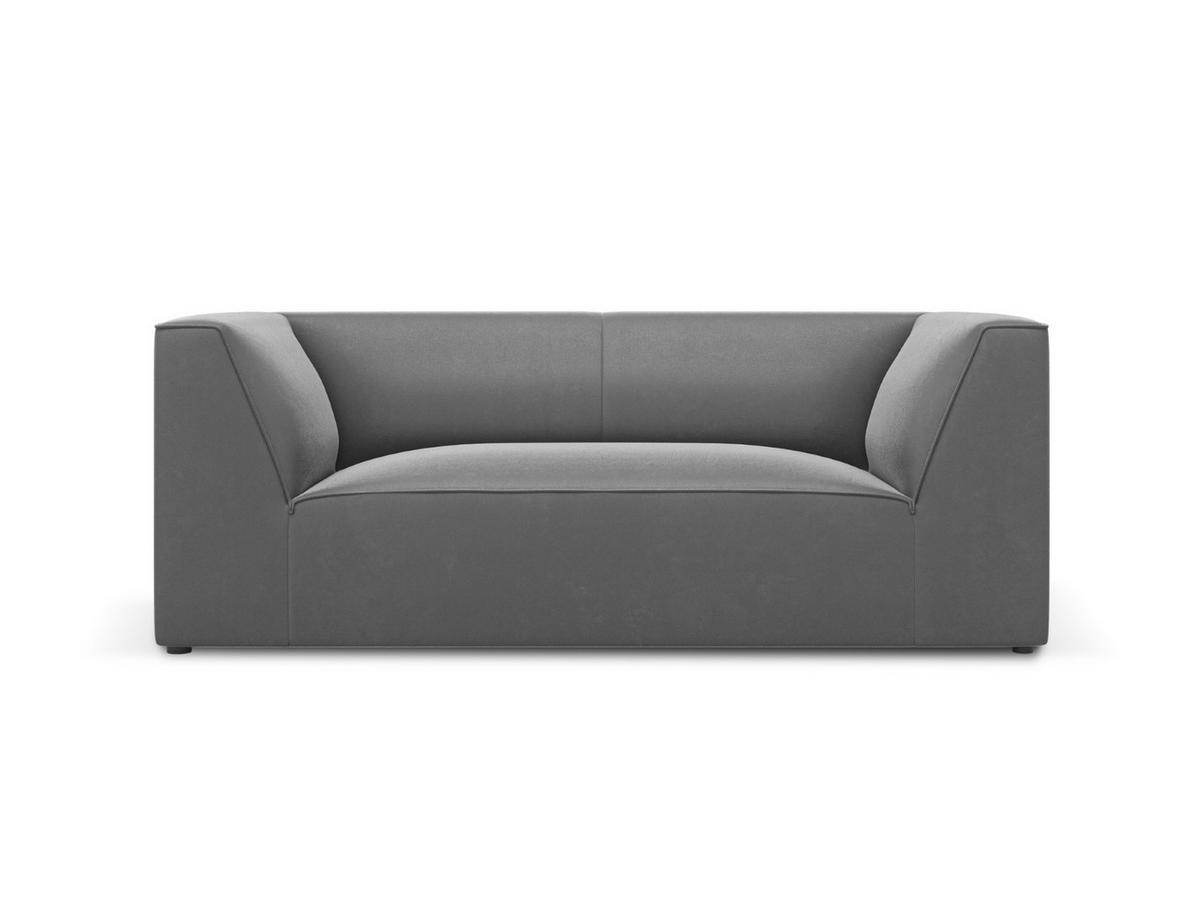 SOFA Ruby aus Samt grau 2 Sitzplätze - Grau, Textil (93/69/174cm) - Micadoni