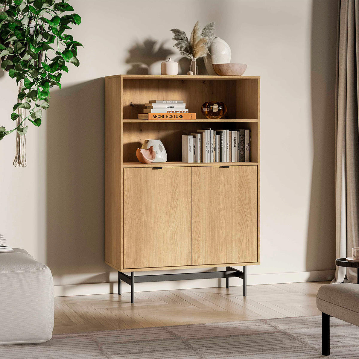 BÜCHERREGAL Nila Holz - Braun, Holzwerkstoff (92/140/40cm) - Petits-meubles