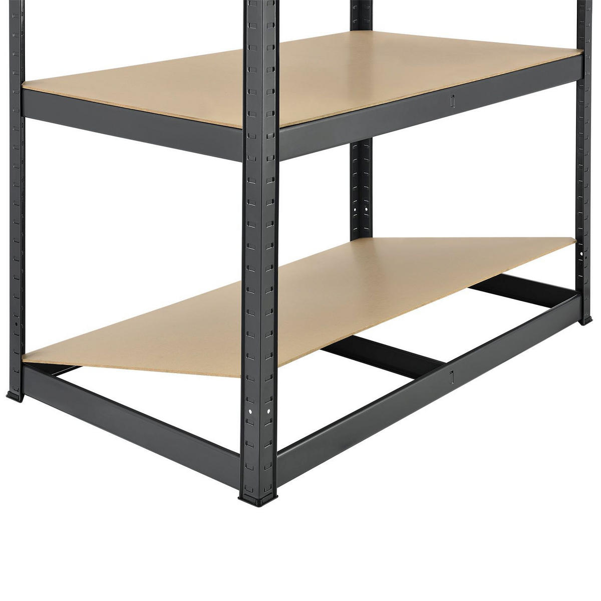 LAGERREGAL Basic grau 200x100x60 cm - Grau, Metall (100/200/60cm) - Juskys