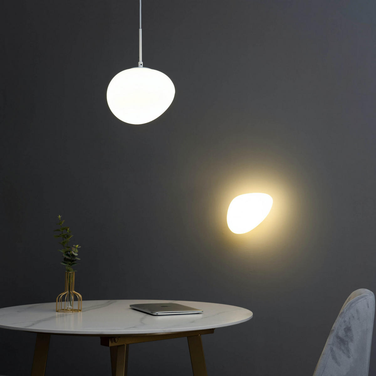 WANDLEUCHTE Veglia, Weiß, 25cm - Weiß, Glas (13/25/25cm) - KOSILUM