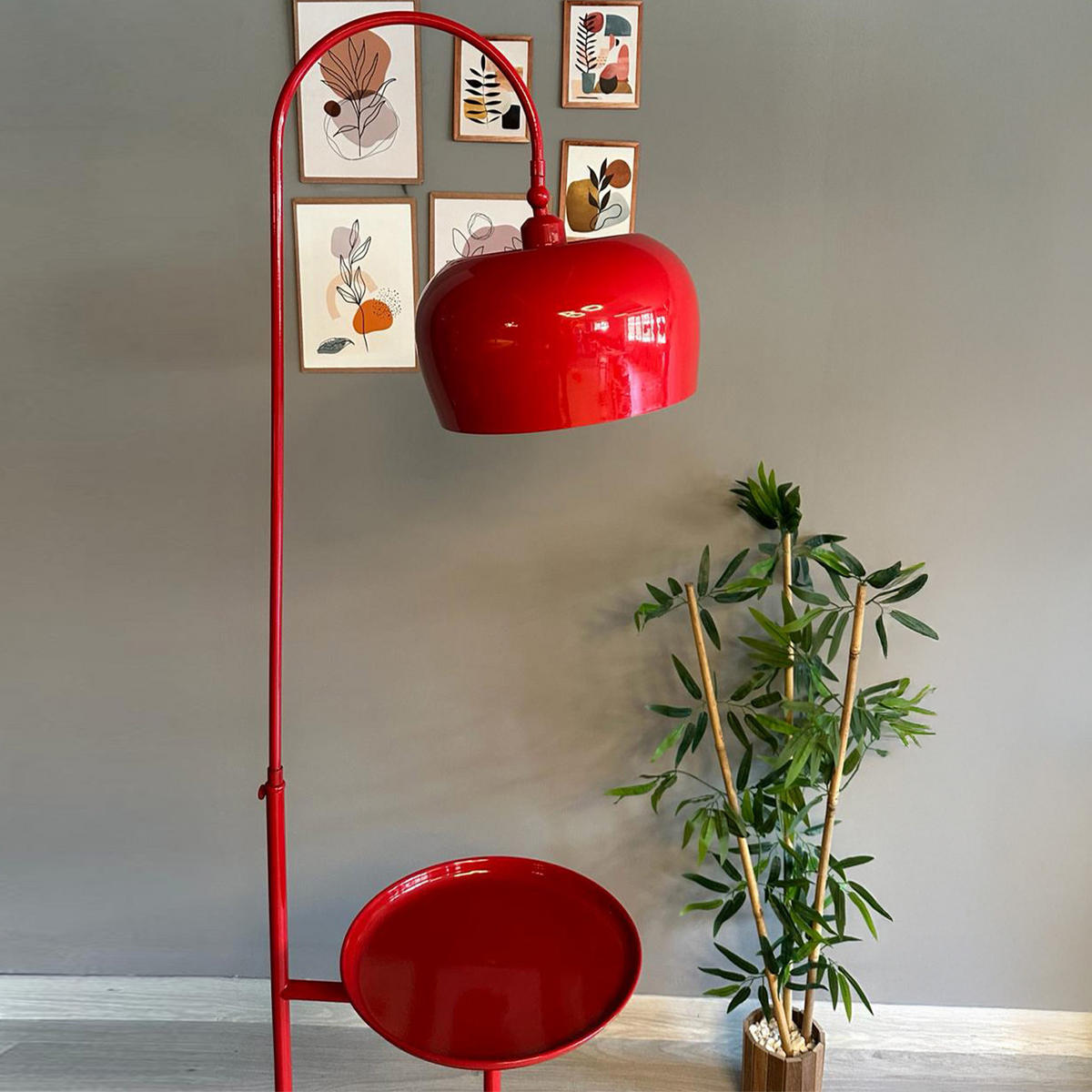 STEHLEUCHTE Cember 170 Cm - Rot, Metall (37/37/168cm) - Bamyum
