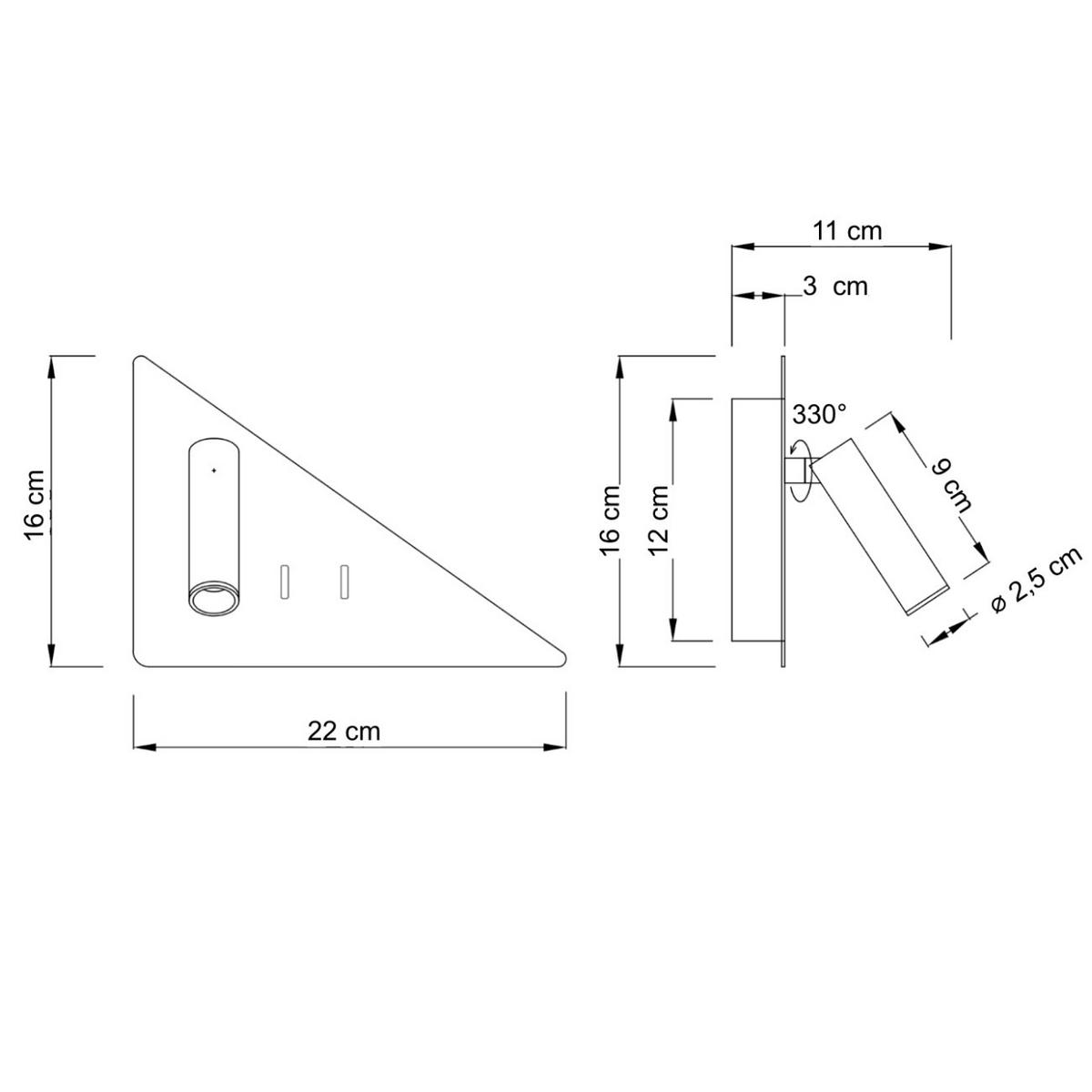 WANDLEUCHTE B, Schwarz, 22cm - Schwarz, Metall (22/16/22cm) - KOSILUM