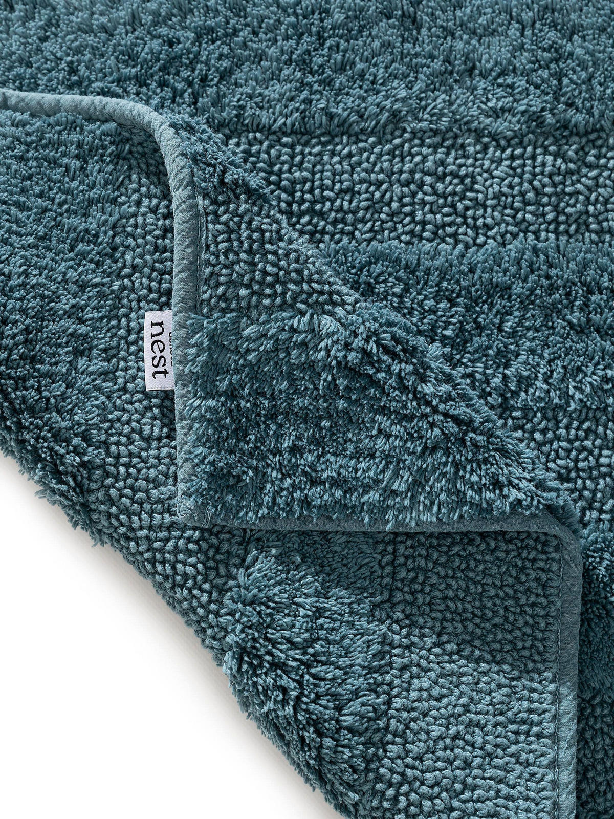 BADEMATTE Ilka Petrol 50x80 cm - Petrol, Textil (50/80cm) - benuta Nest