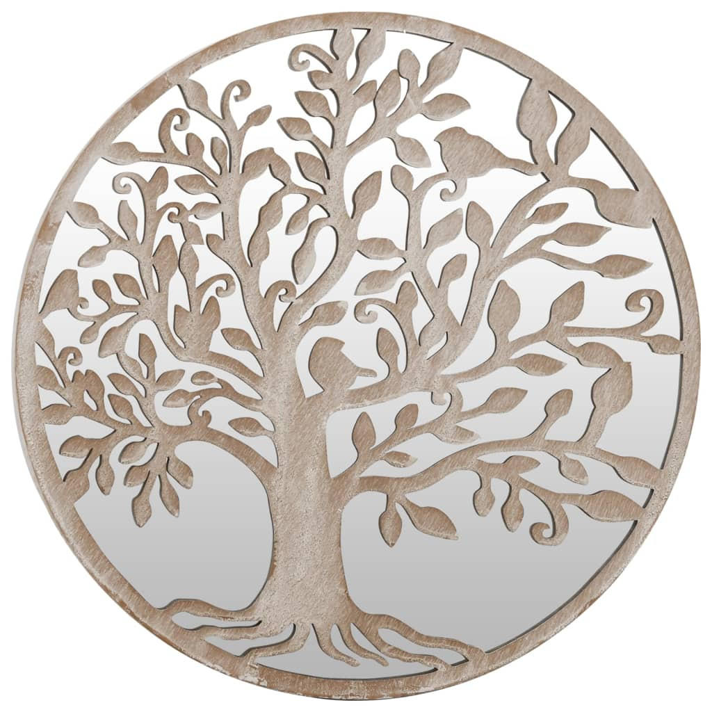 SPIEGEL Sand 40x2,5 cm Eisen Rund für Innenbereich - Creme, Metall (40/40/1cm) - furnicato