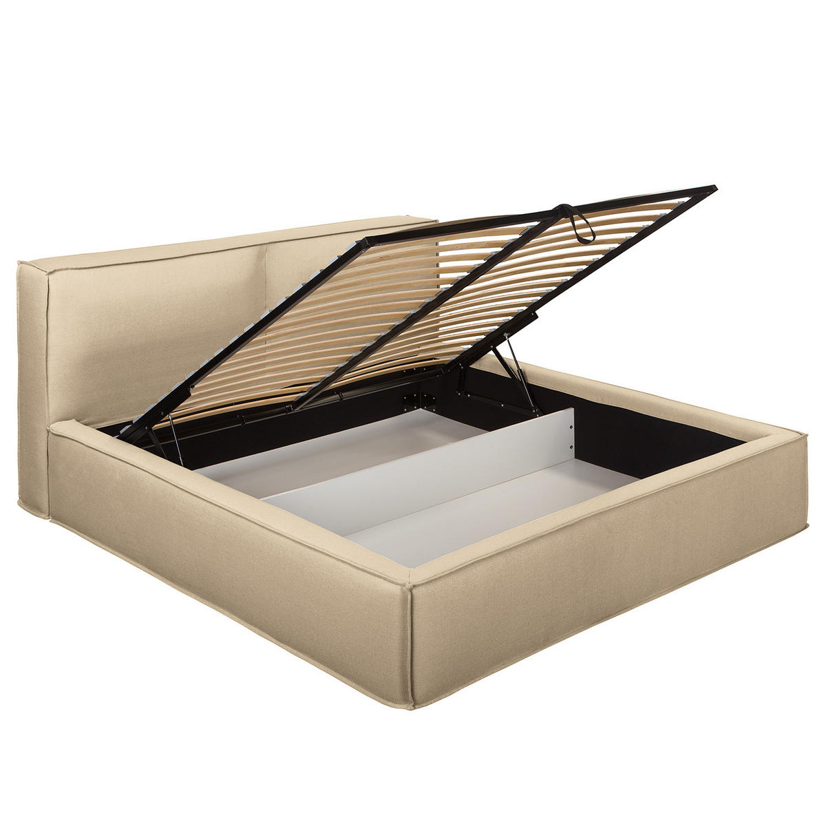POLSTERBETT - Beige, Textil (220/200cm) - home24