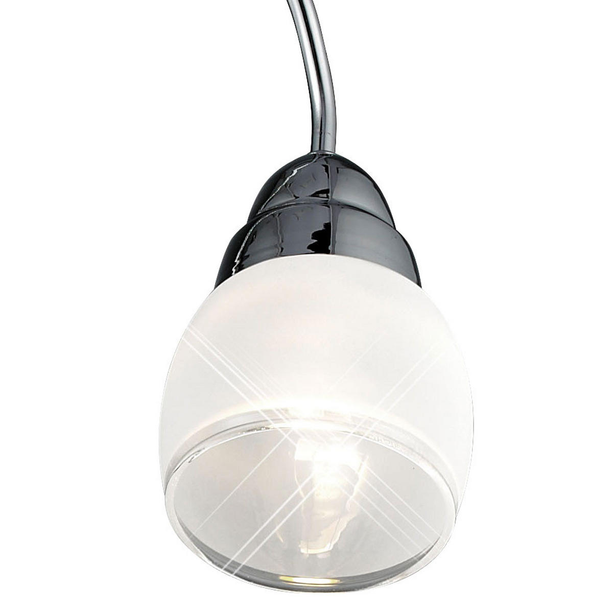 LED WANDLEUCHTE OHARA Metall Chrom - Silberfarben, Glas (35/30/12.5cm) - Esto