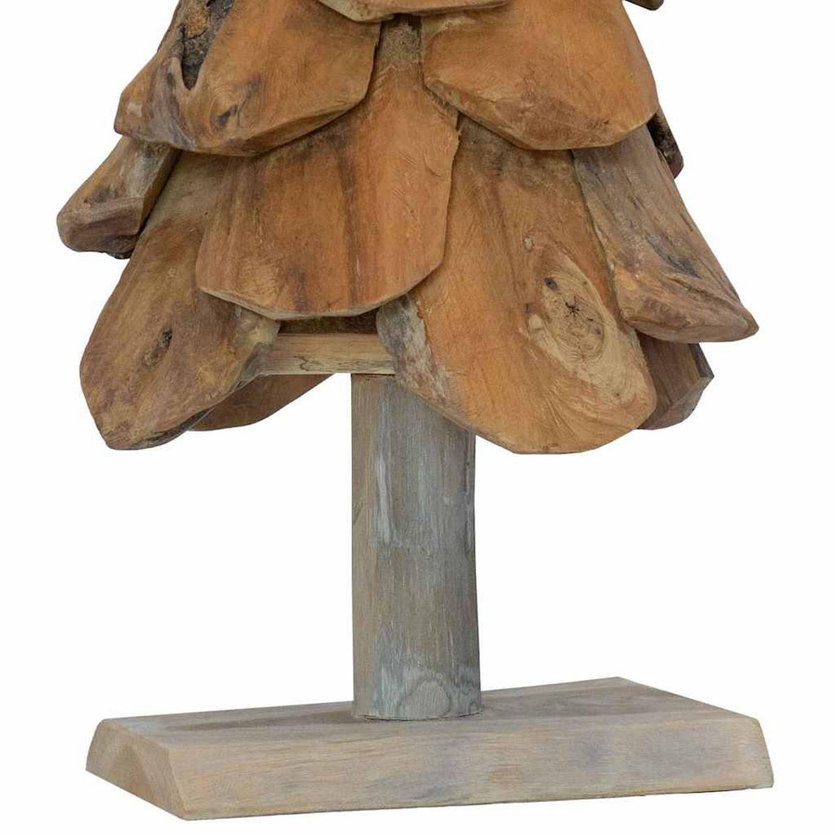 WEIHNACHTSBAUM Rustikaler 28/28/61 Cm Braun Massivholz Teak - Braun, Holz (61cm) - vidaXL