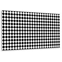 WANDPANEEL 100 x 50 cm Diagonales Schachbrett - Schwarz/Weiß, Textil (100/1.6/50cm) - TULUP