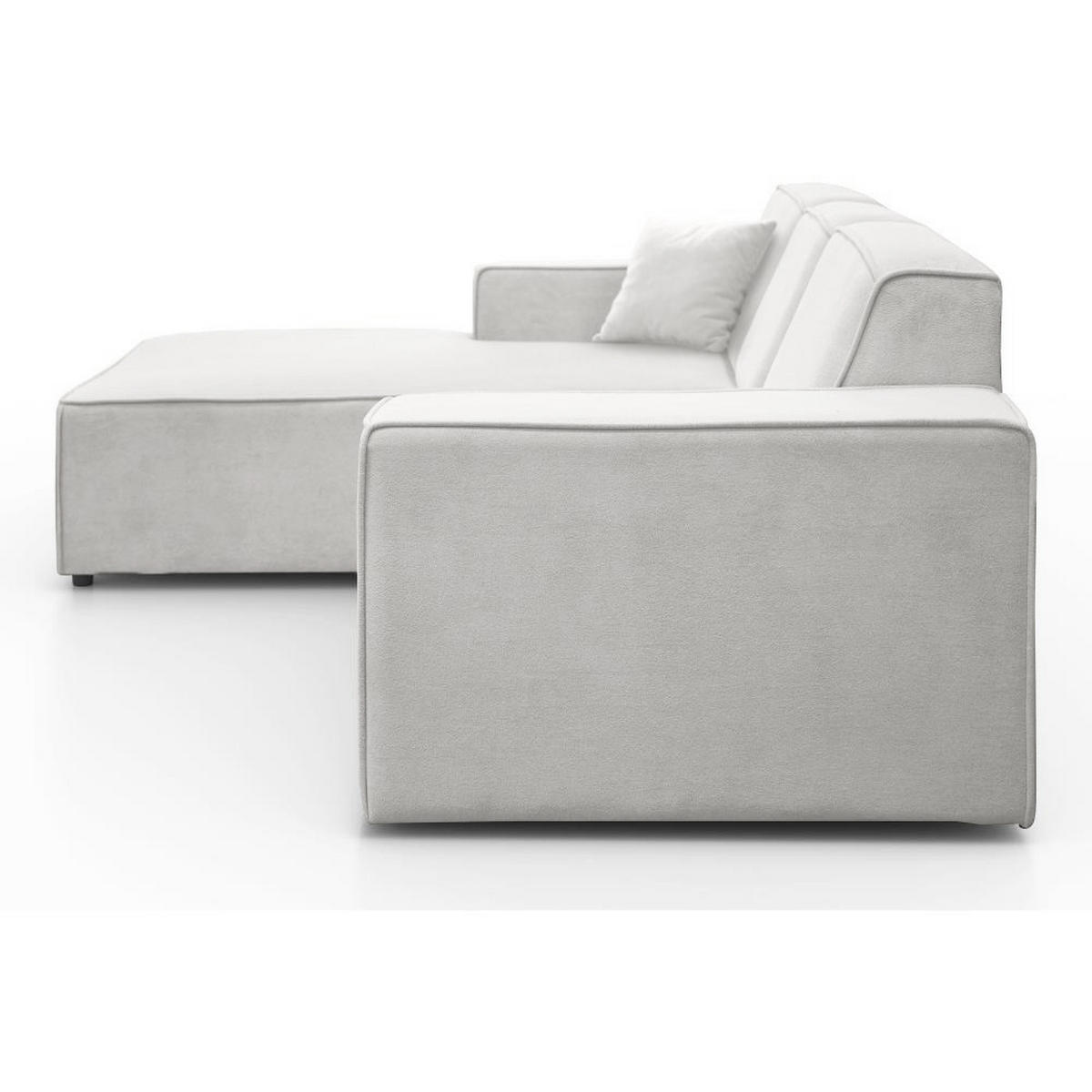 ECKSOFA ohne Schlaffunktion Pedro L beige links - Beige/Schwarz, Kunststoff/Textil (267/170cm) - Beautysofa