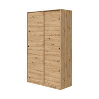 KLEIDERSCHRANK 2 TÜREN Knoteneiche 50/120/200 cm - Braun, Holzwerkstoff (120/200/50cm) - DMORA