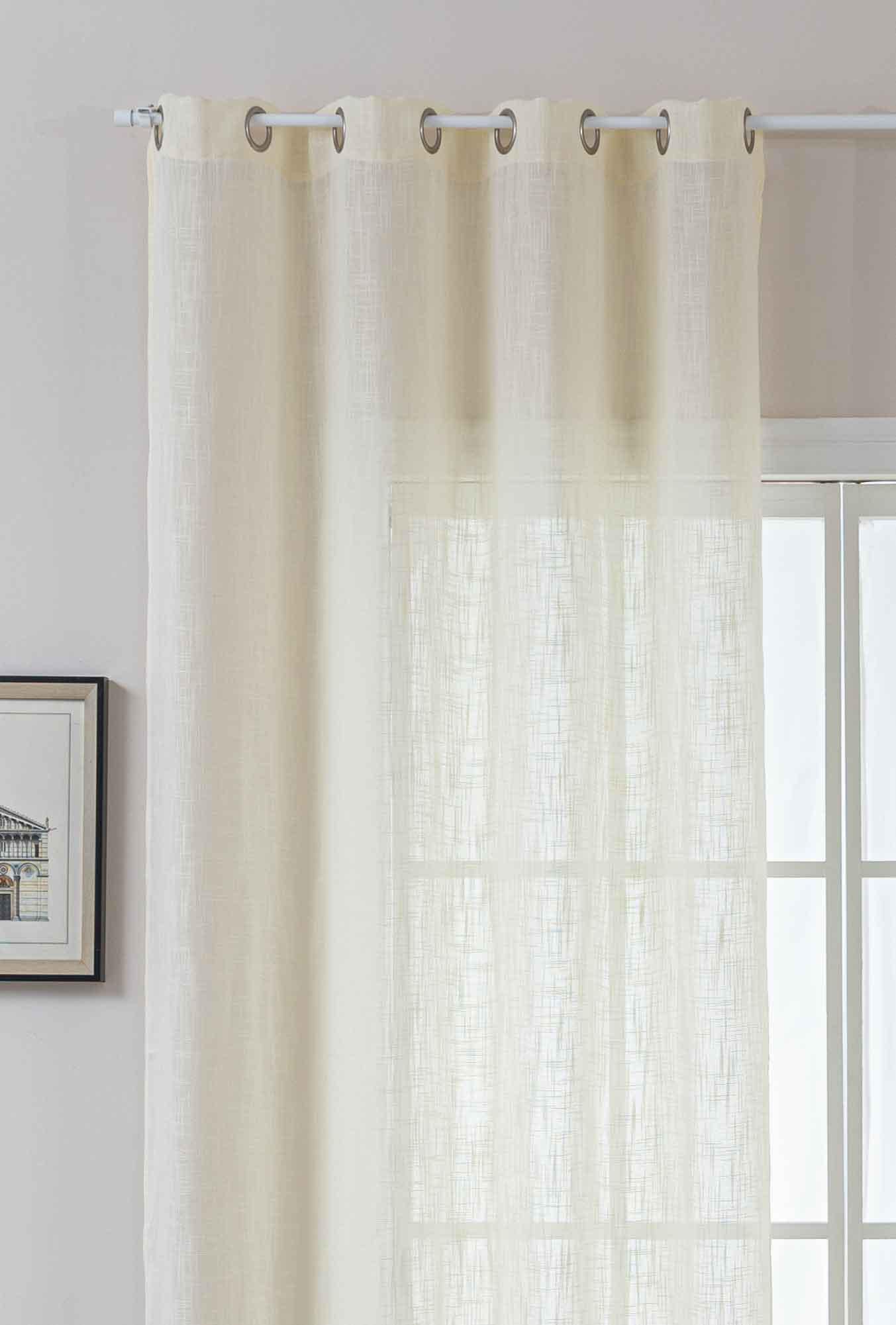 GARDINE SEOUL HxB 245x140 cm Creme - Creme, Textil (140/245cm) - Gardinenbox