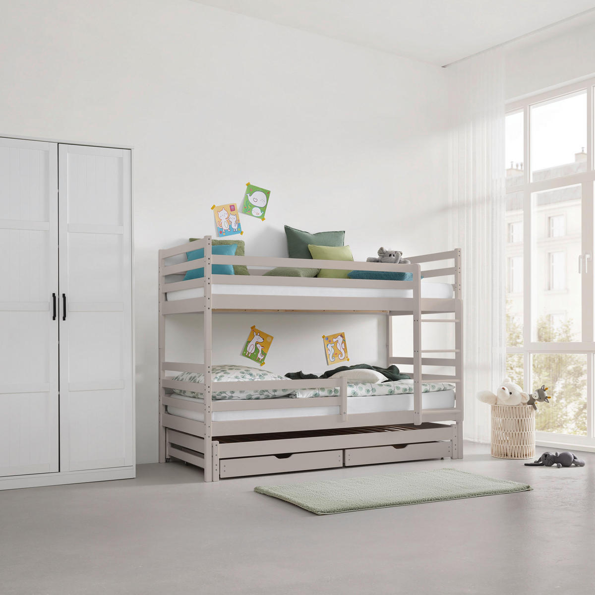 ETAGENBETT Mila Kaschmir ca. 90 / 200 cm - Kaschmir, Holzwerkstoff - Mömax