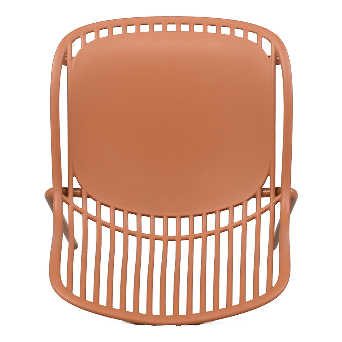 GARTENSTUHL - 4er-Set - Stahl / Polypropylen - Terracotta, Kunststoff/Metall (51/82/54cm) - home24