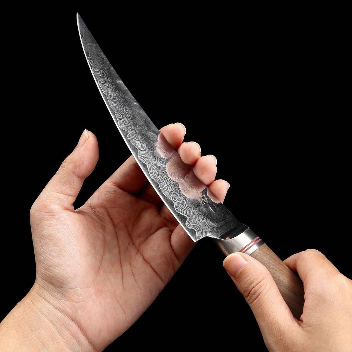 AUSBEINMESSER 16 cm - Nussbaumfarben, Holz/Metall (30cm) - Wakoli