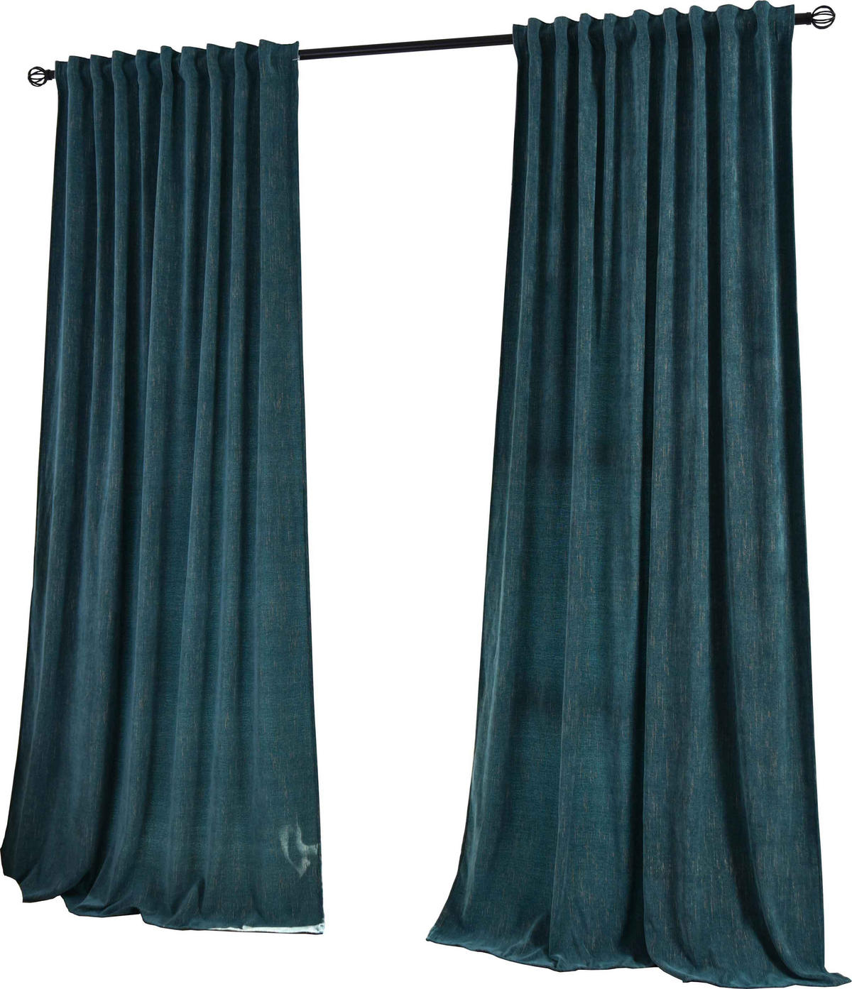 VORHANG 2ER SET HAVANNA HxB 245x135 cm Grün Gold - Türkis, Textil (135/245cm)