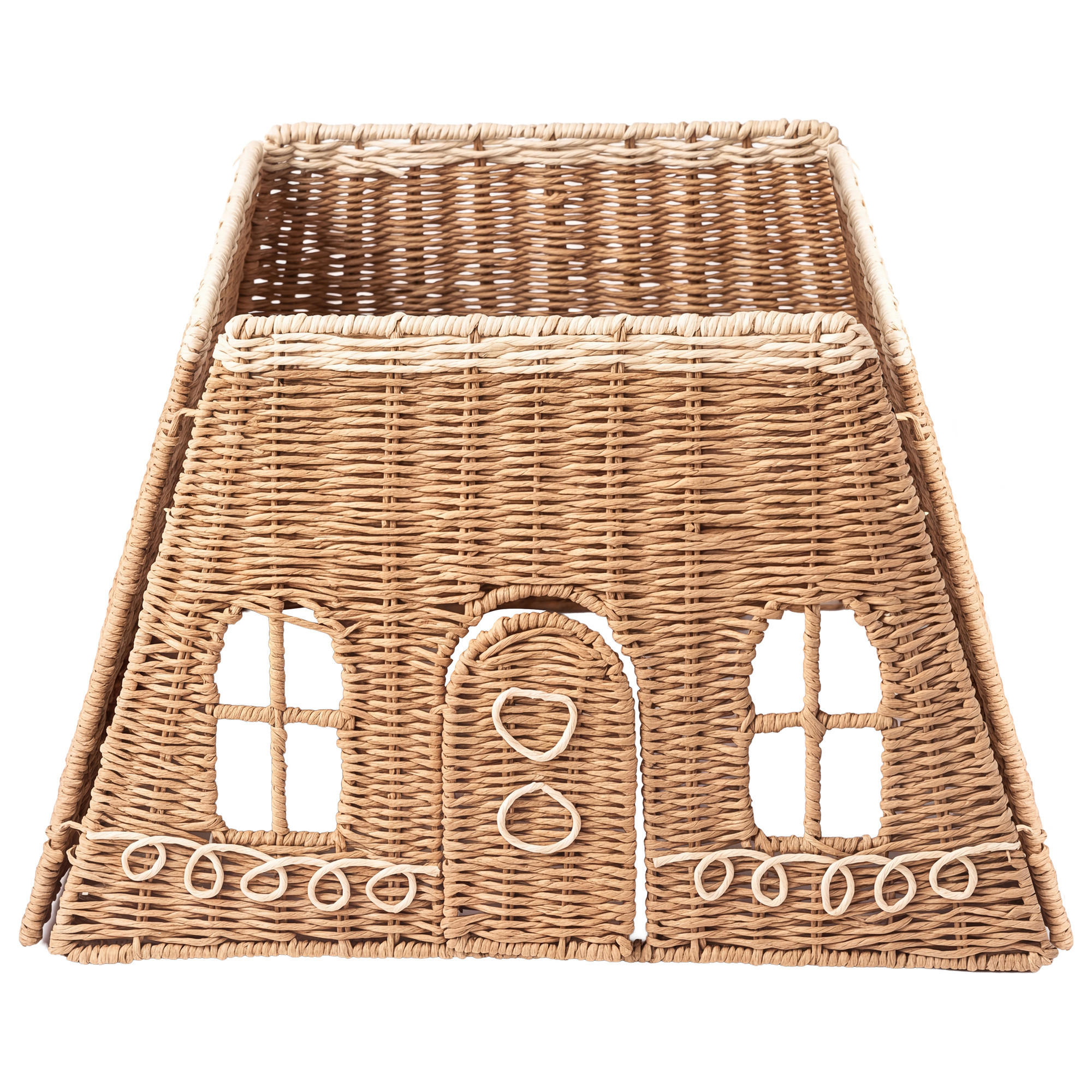 Beliani Weihnachtsbaumkragen Natur, Weiß 27 cm