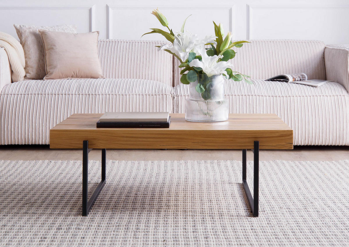 COUCHTISCH Eiche 120x60x35 natur geölt LOUNGE COLLECTION #02 - Braun, Holzwerkstoff (120/60/35cm) - Massivmoebel24