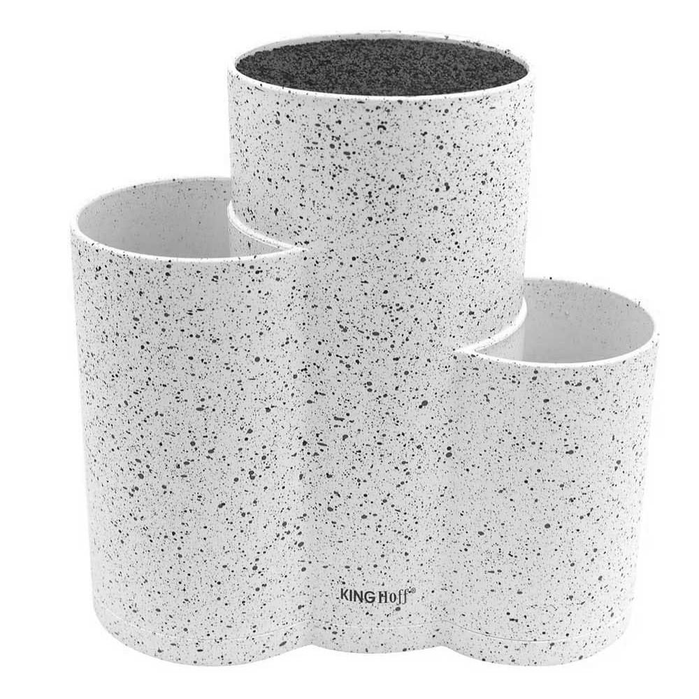 MESSERBLOCK Silber 22/10/22 cm KH1585 - Silberfarben, Kunststoff (10/22/22cm) - Kinghoff 
