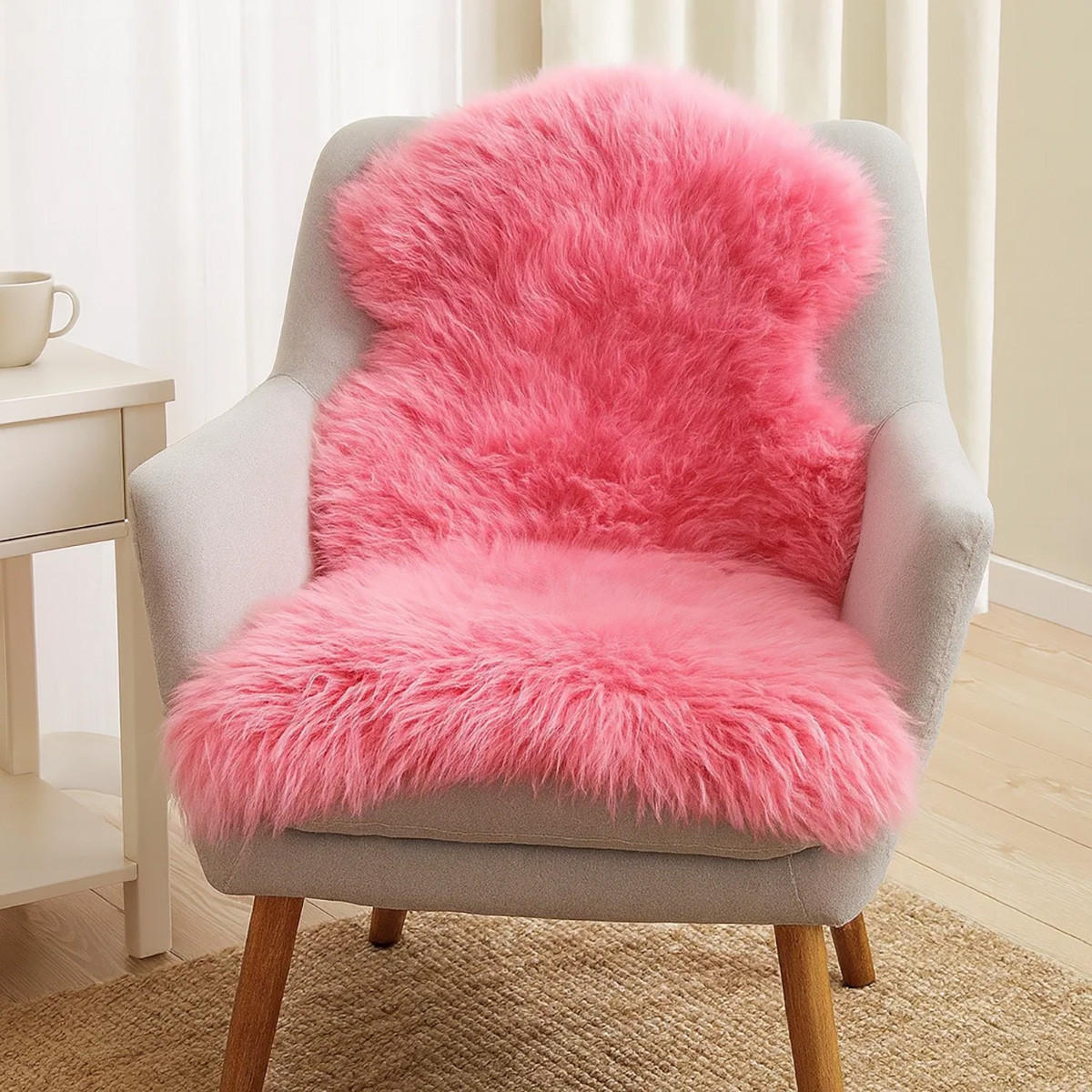 SCHAFFELL Skandinavisch XL Rosa ökologisch gegerbt ca. 110 cm - Rosa, Fell (65/110cm) - Provellus