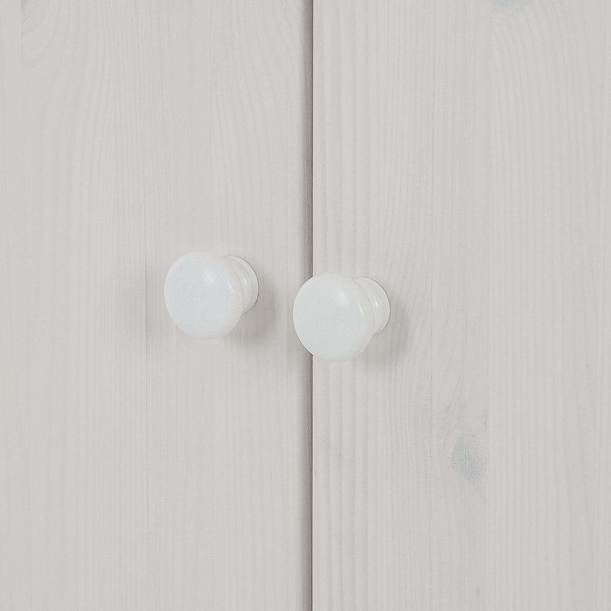 STANDVITRINE - Kiefer massiv - Weiß/Kieferfarben, Holz (74/223/37cm) - home24