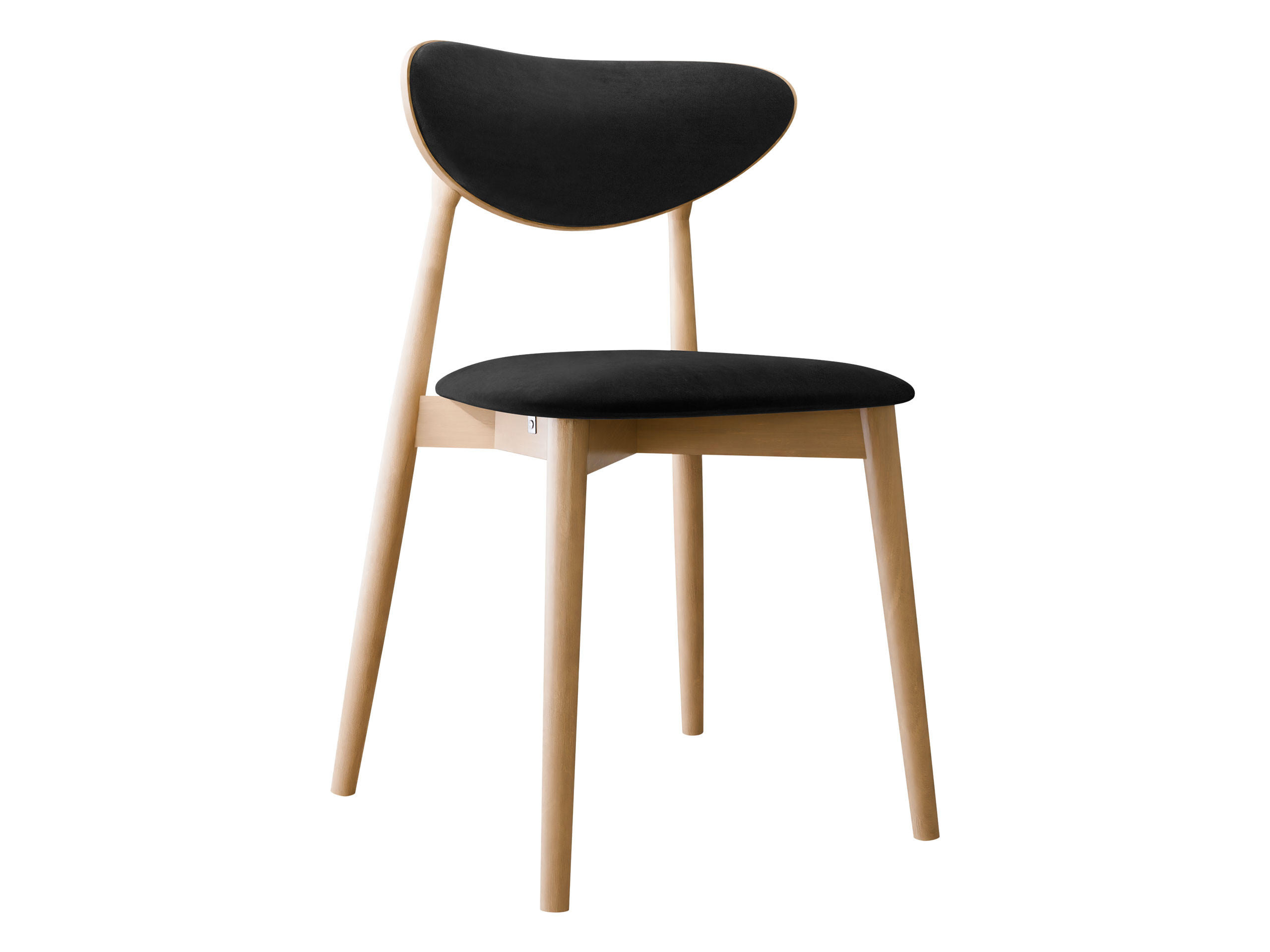WOHNZIMMER STUHL KT65/C, Holzfarbe: Buche - Buchefarben/Schwarz, Holz/Textil (48/80/49cm) - MIRJAN24