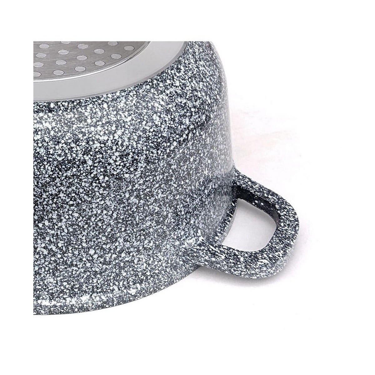 TOPF Grau 24/24/16.5 cm KB7525 - Grau, Metall (24cm) - Klausberg 