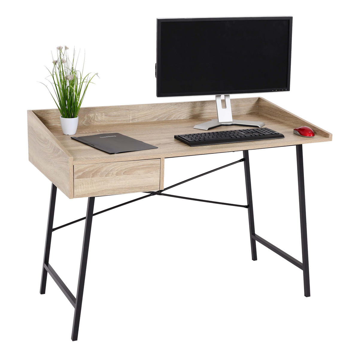 SCHREIBTISCH eckig Beige - Beige, Holz (60/114/98cm) - MCW