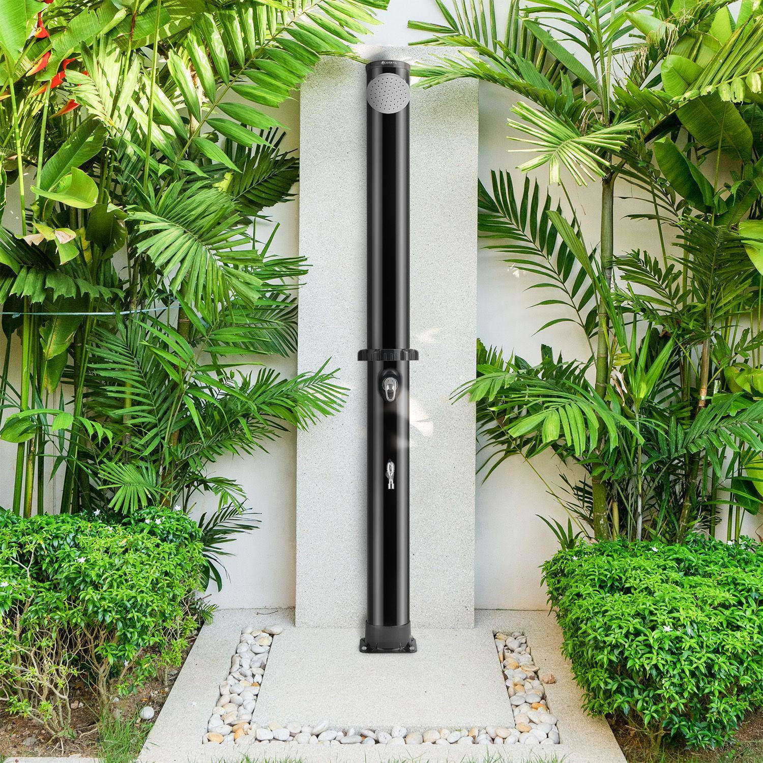 SOLARDUSCHE Victoria 35 Liter - Schwarz, Kunststoff (19.5/217/217cm) - Juskys
