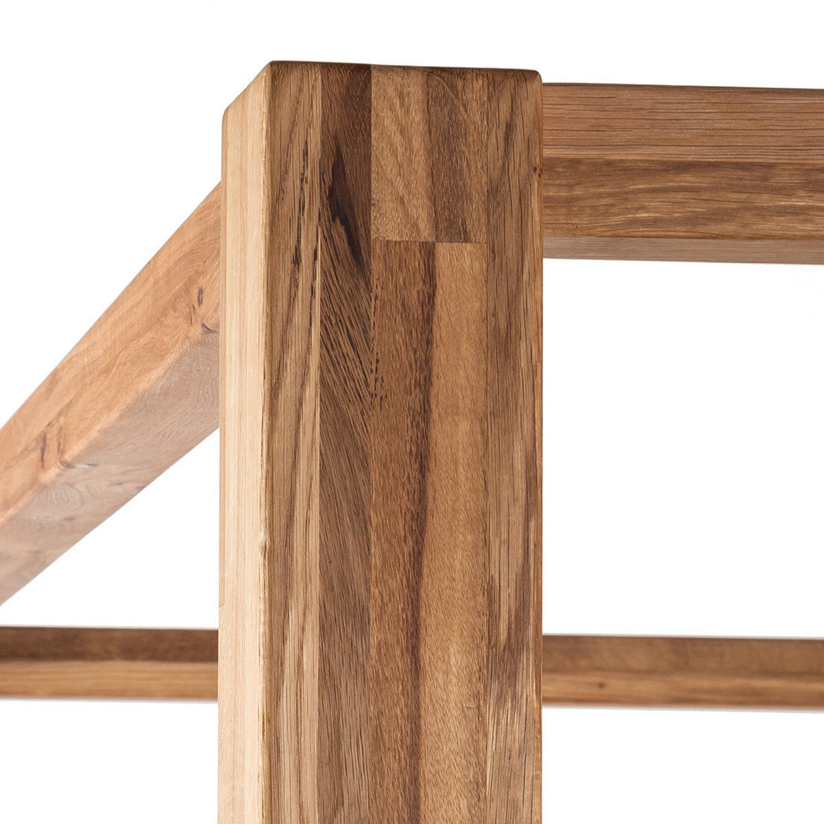 HIMMELBETT - Massivholz - Eichefarben, Holz (180/200cm) - home24