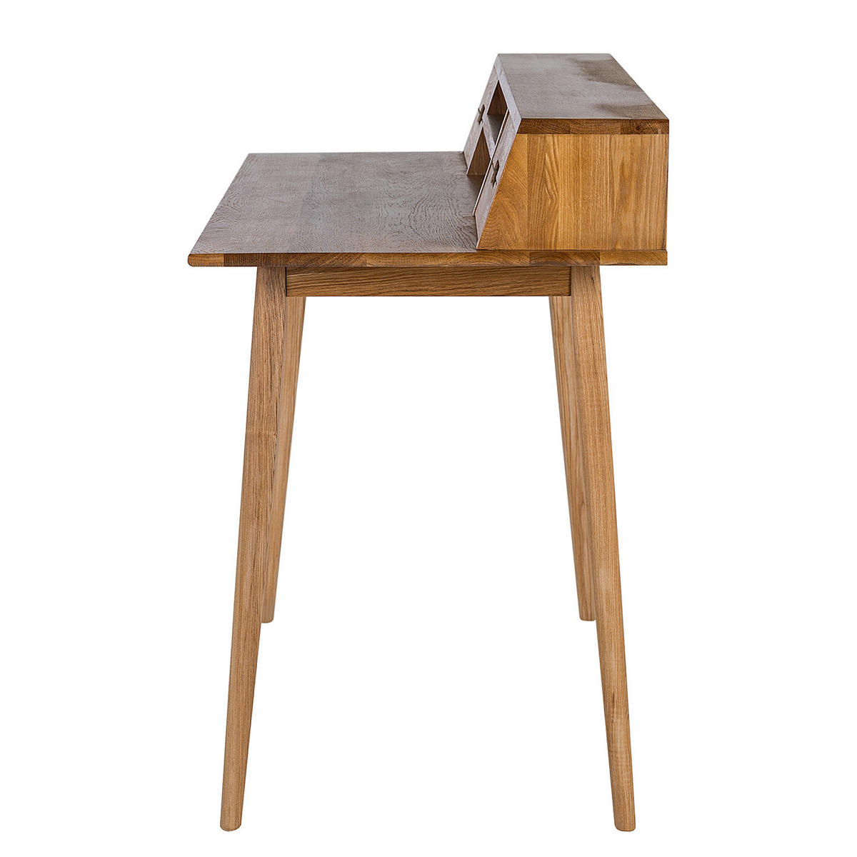 SCHREIBTISCH - Eiche massiv - Eichefarben, Holz (58/110/90cm) - home24