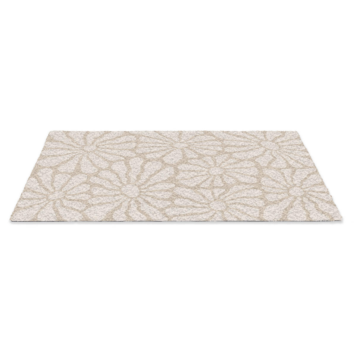 FUSSMATTE Floral - Druck - Beige - Braun - Minimalistisch 90x60 cm - Sandfarben, Kunststoff (90/0.4cm) - MuchoWow