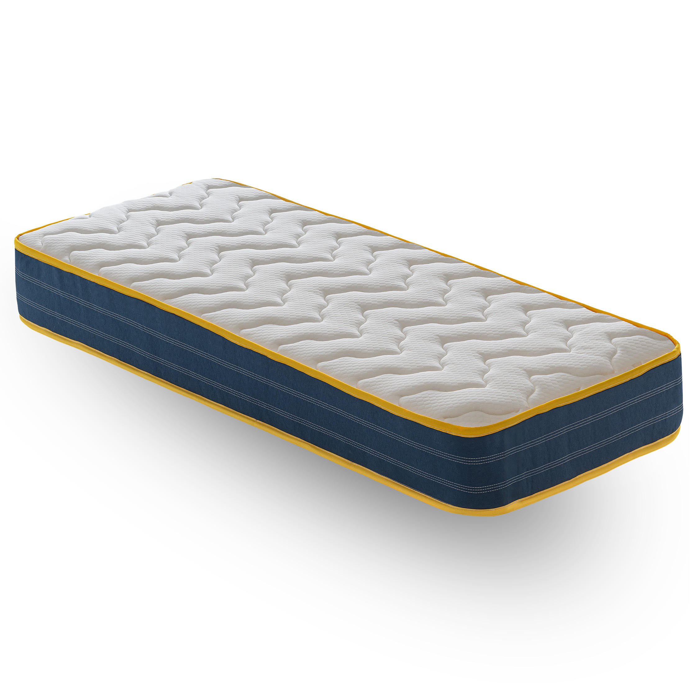 TASCHENFEDERKERNMATRATZE 80x200, Höhe 23 cm, 3 cm Memory-Schaum, COLORADO - Weiß, Textil (80/200cm) - iLoveSleep