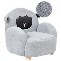 KINDERSESSEL Grau Ula - Braun/Grau, Textil (54/55/55cm) - Beliani