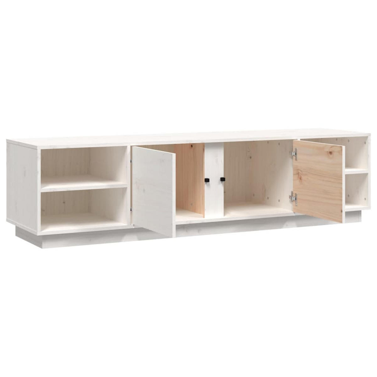 TV-SCHRANK Weiß 156/40/40 Cm Massivholz Kiefer - Weiß, Holz (156/40/40cm) - vidaXL