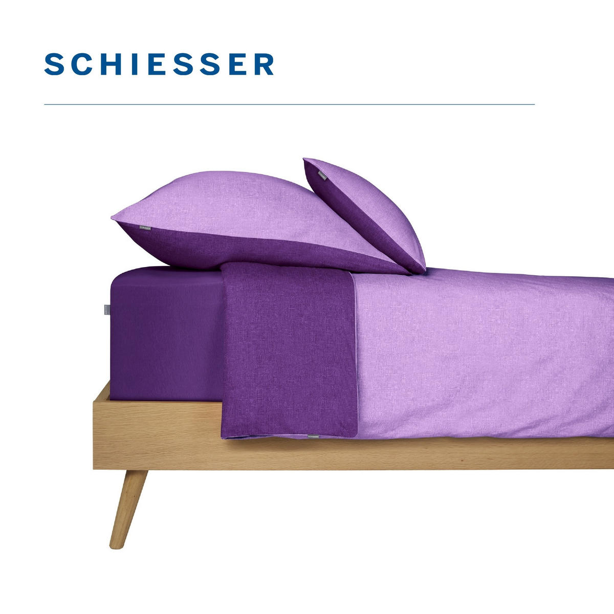 BETTWÄSCHESET Doubleface Renforcé 2-teilig 135x200 cm Lila - Lila, Textil (135/200cm) - SCHIESSER