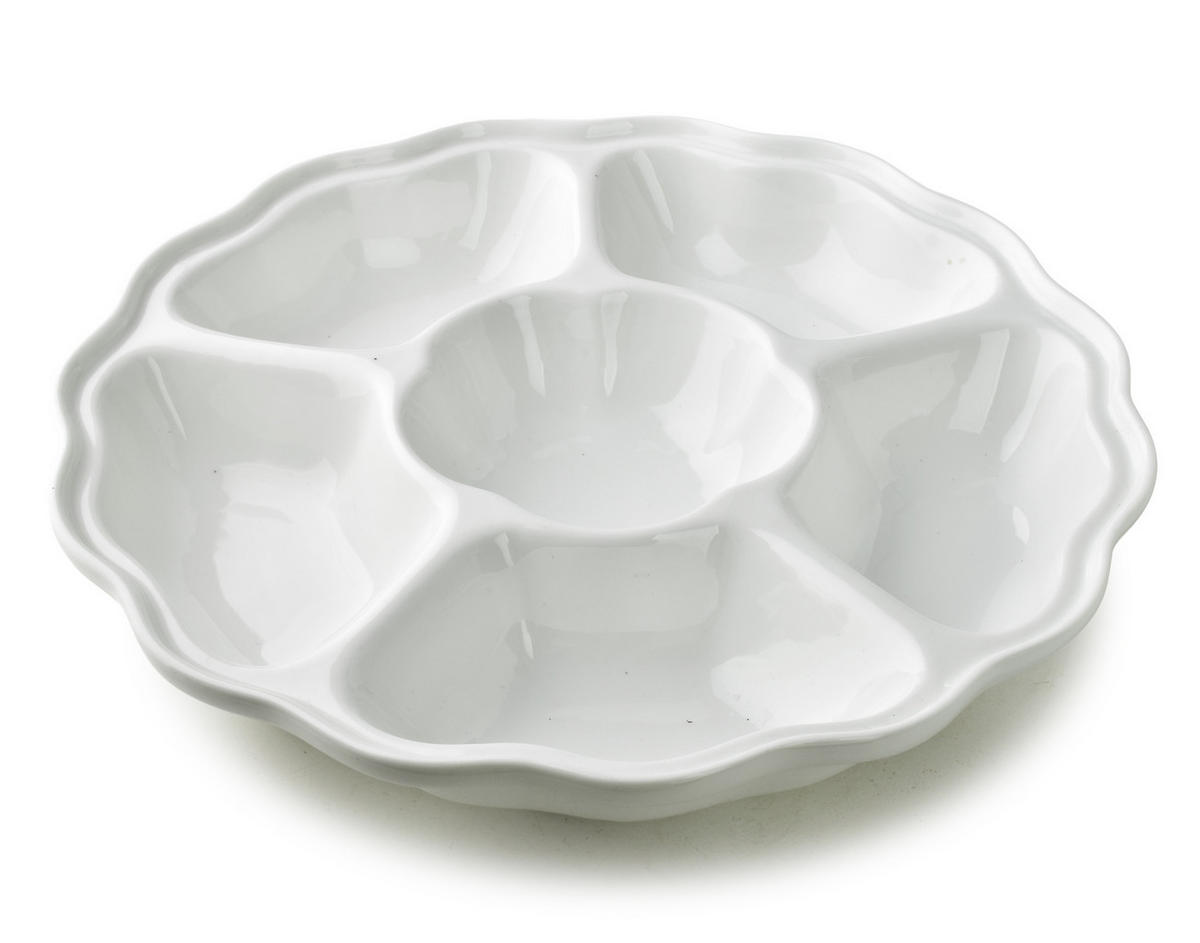 SCHALE Basic weiß 27/27/4.5 cm Porzellan - Weiß, Keramik (27/27/4.5cm) - Mondex