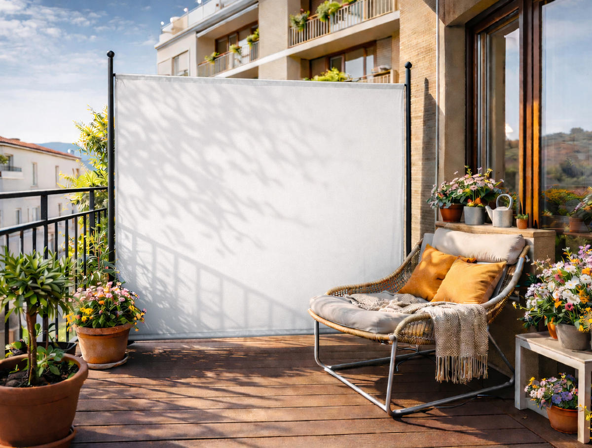 PARAVENT 1-tlg. 180x178 cm Weiß - Weiß, Metall (178/180cm) - QUICK STAR