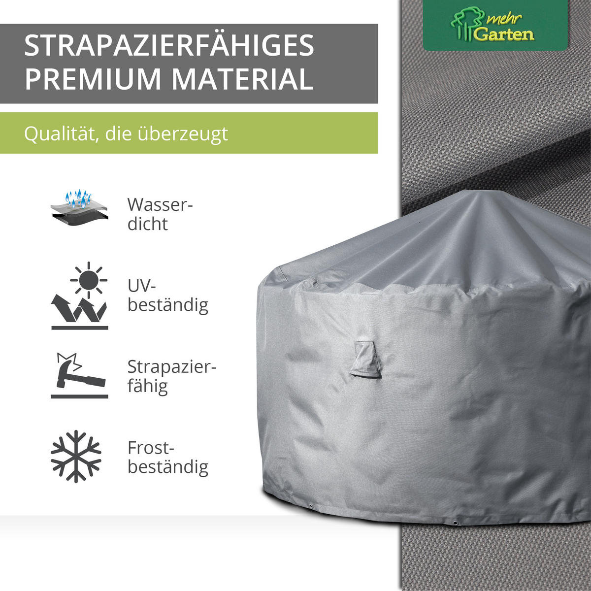 SCHUTZHÜLLE für Tische rund SHP-20136 - Grau, Kunststoff (125/71/1cm) - mehr Garten