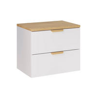 WASCHTISCHUNTERSCHRANK 60.6cm Oria Weiß - Weiß, Holzwerkstoff (60.6/50/46.5cm) - Petits-meubles