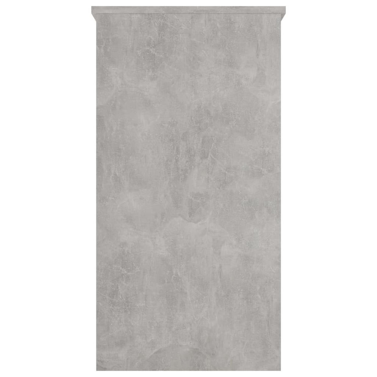 SCHREIBTISCH mit 2 Schubladen 80/40/75 cm aus Holzwerkstoff Betongrau - Hellgrau/Grau, Holz (40/80/75cm) - vidaXL