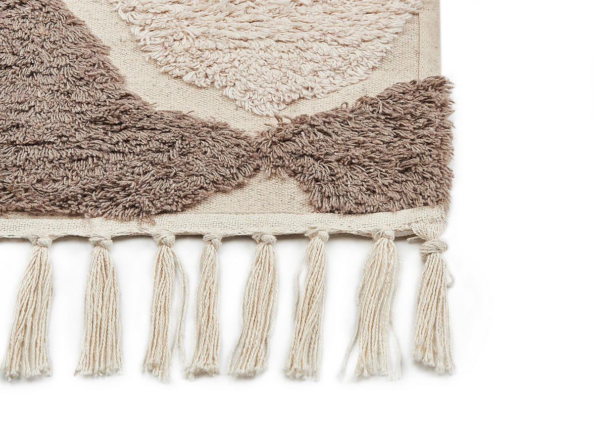 KURZFLOR-TEPPICH Sinop 230/160 cm - Braun, Textil (160/230cm) - Beliani