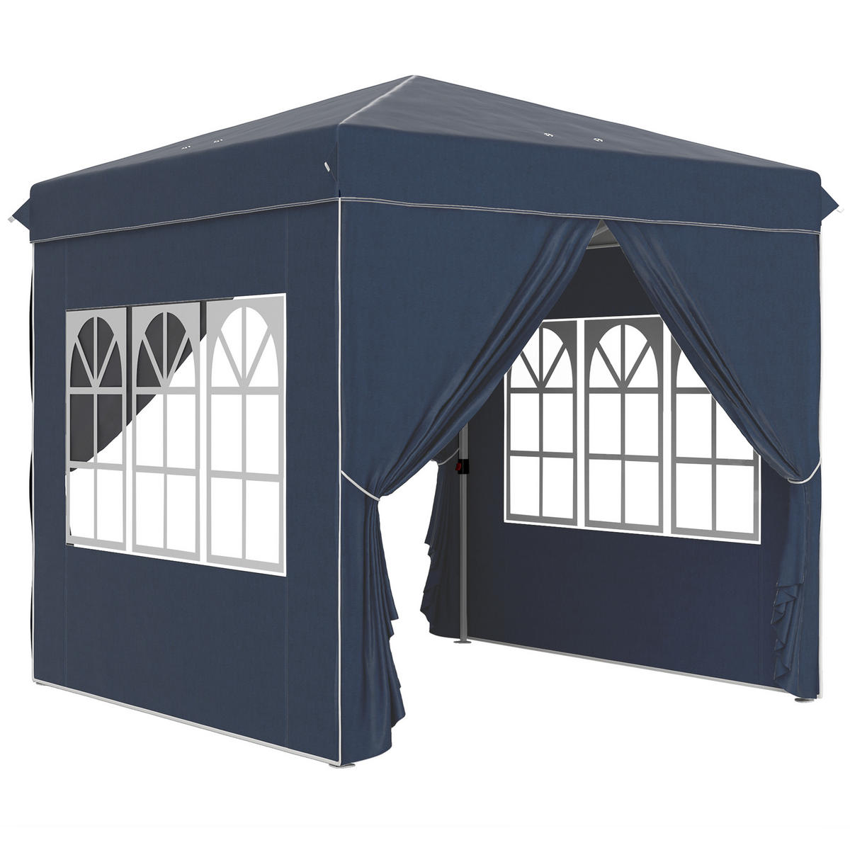 FALTPAVILLON 2,5x2,5 m Dunkelblau - Blau, Metall (248/270/248cm) - ComfortXL
