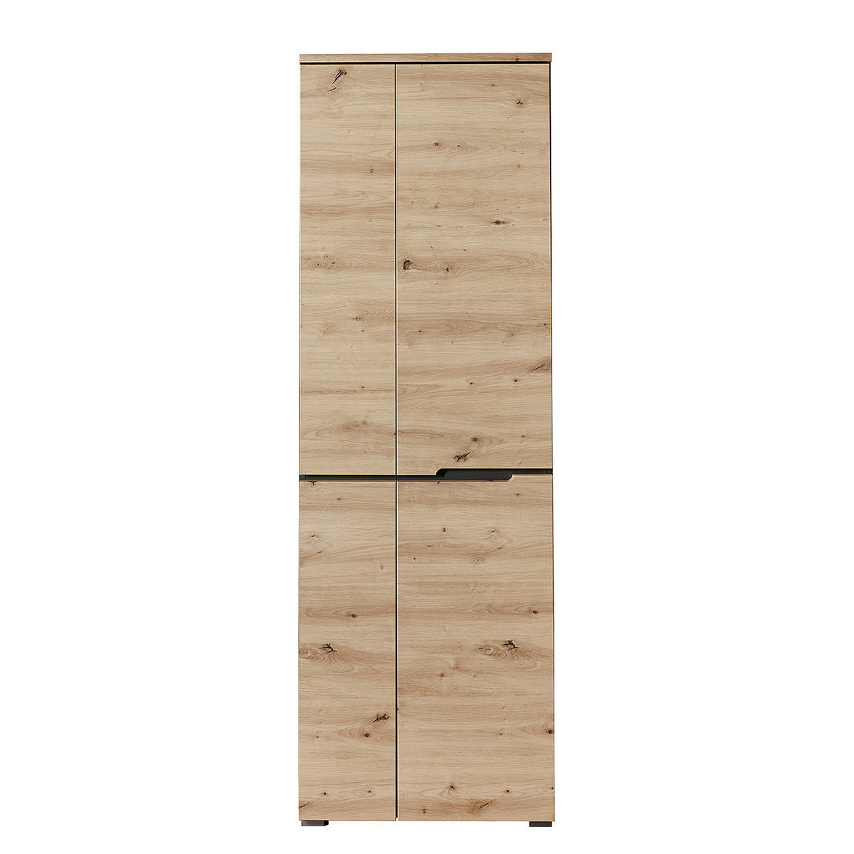 GARDROBENSCHRANK - Eiche Artisan Dekor / Graphit - 65 cm - Schwarz/Braun, Holzwerkstoff/Kunststoff (65/198/37cm) - home24