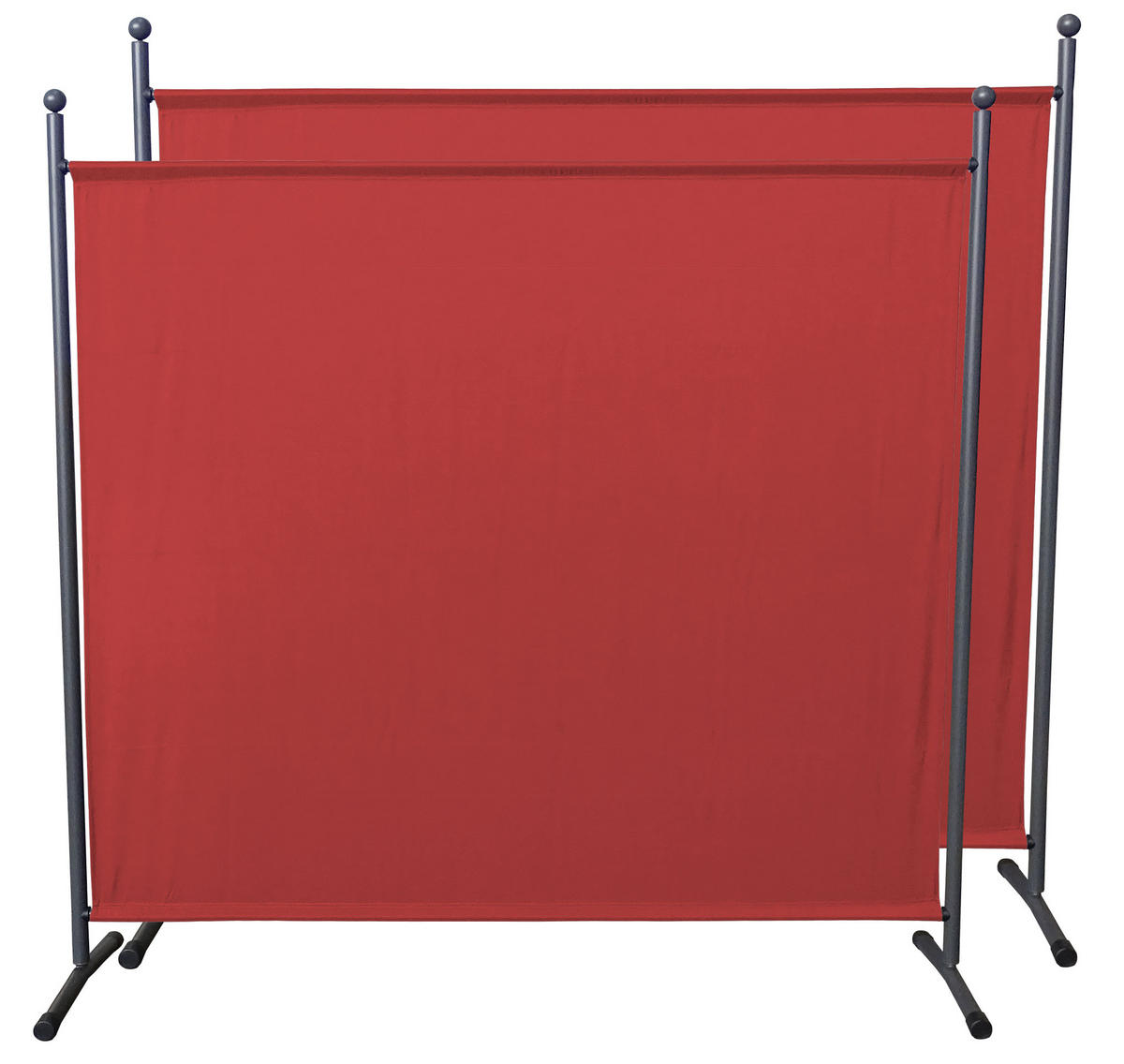 PARAVENT 2 Stück 1-tlg. 180x178 cm Rotorange - Terracotta, Metall (178/180cm) - QUICK STAR
