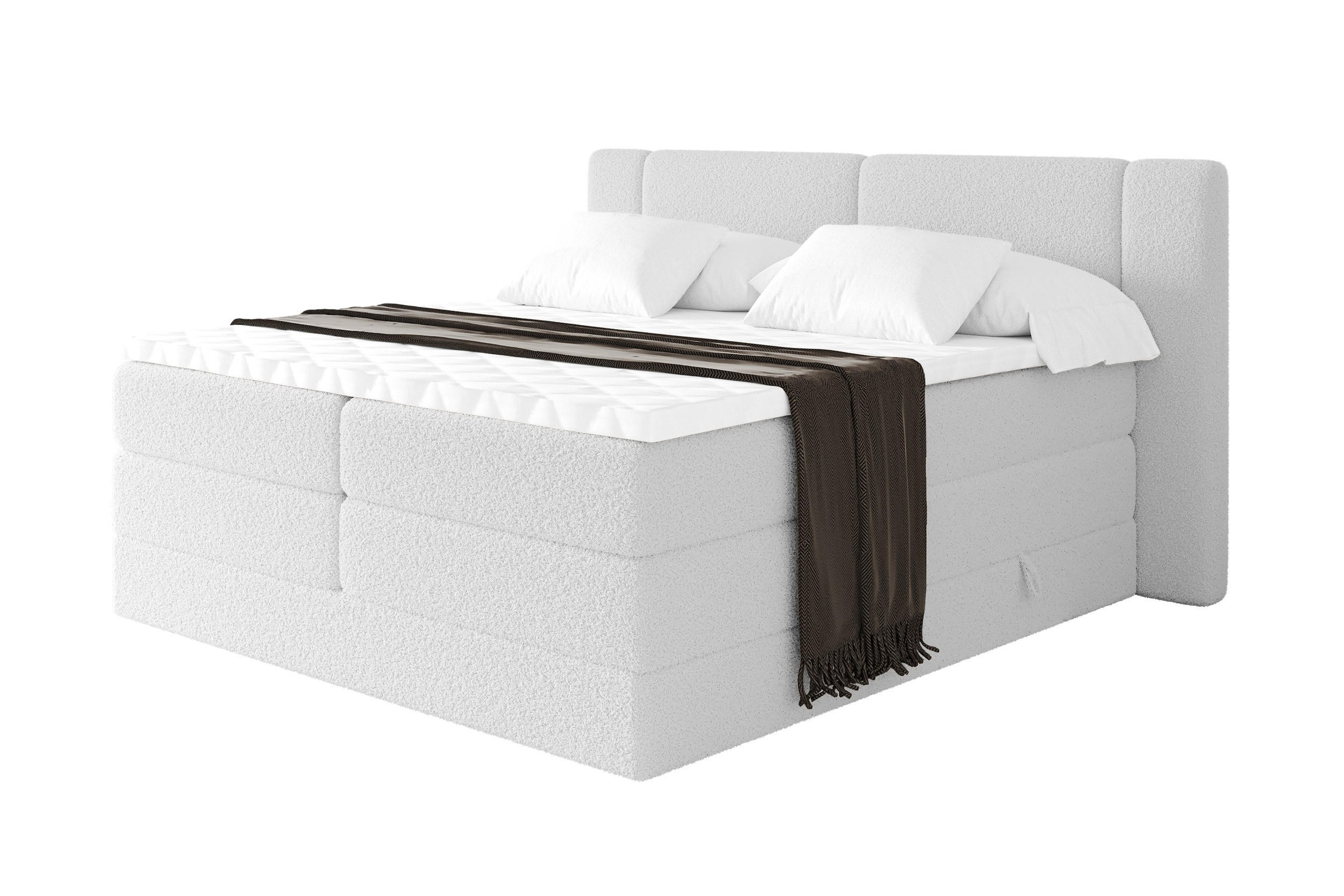 ALTDECOR POSTEL boxspring s matracemi H3/H4 - EVON KING - 140x200 cm Bílá