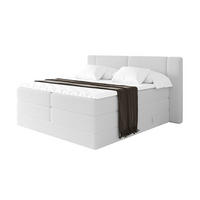 BOXSPRINGBETT mit Matratze H3/H4 - EVON KING - 140x200 cm Weiß - Weiß, Holzwerkstoff (140/200cm) - ALTDECOR