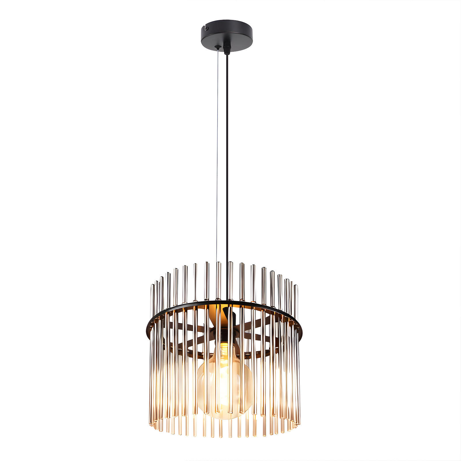 ZMH Pendelleuchte Schwarz 10x150x30 cm