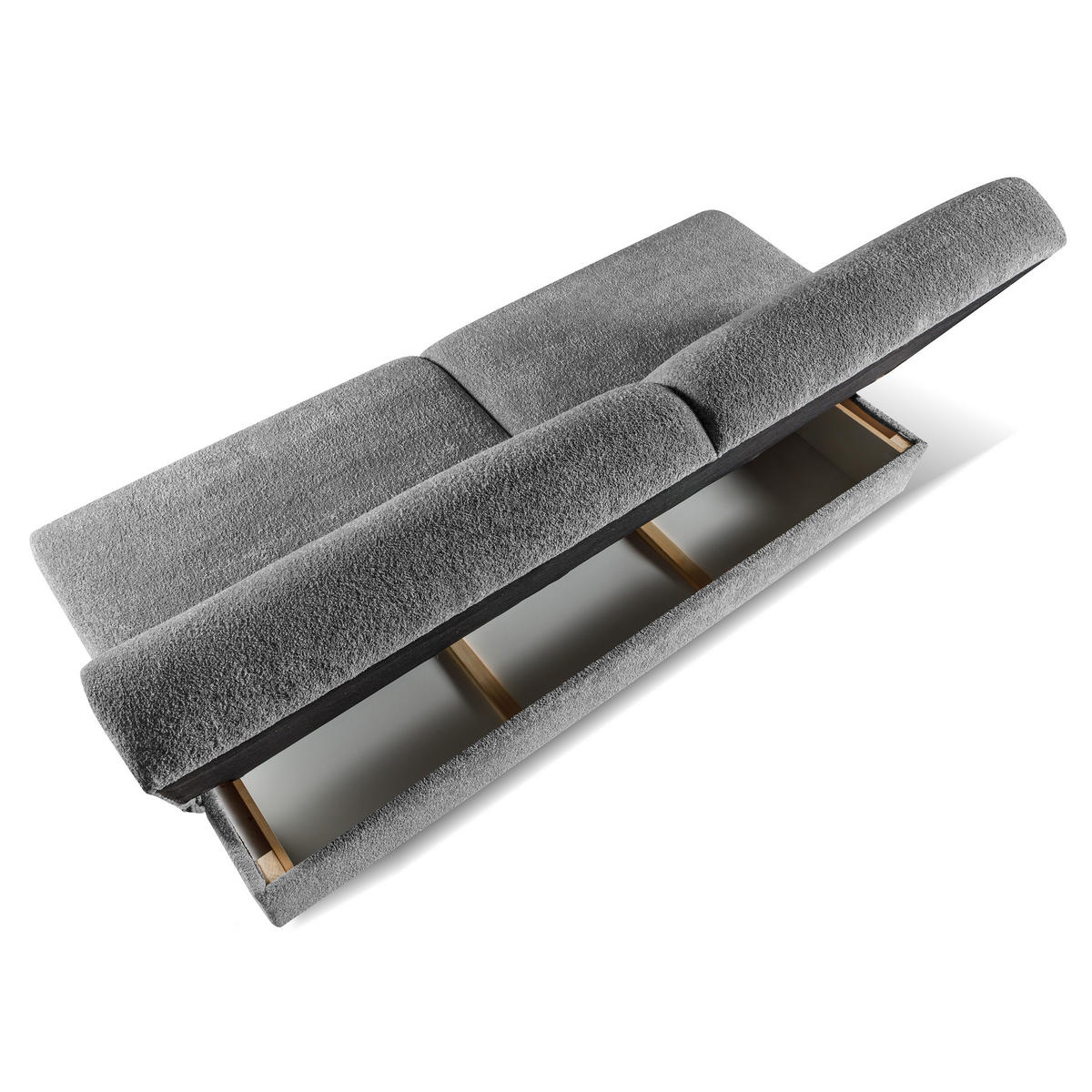 SCHLAFSOFA Beno 3-Sitzer mit Schlaffunktion, Grau - Grau, Textil (199/91/91cm) - Beautysofa