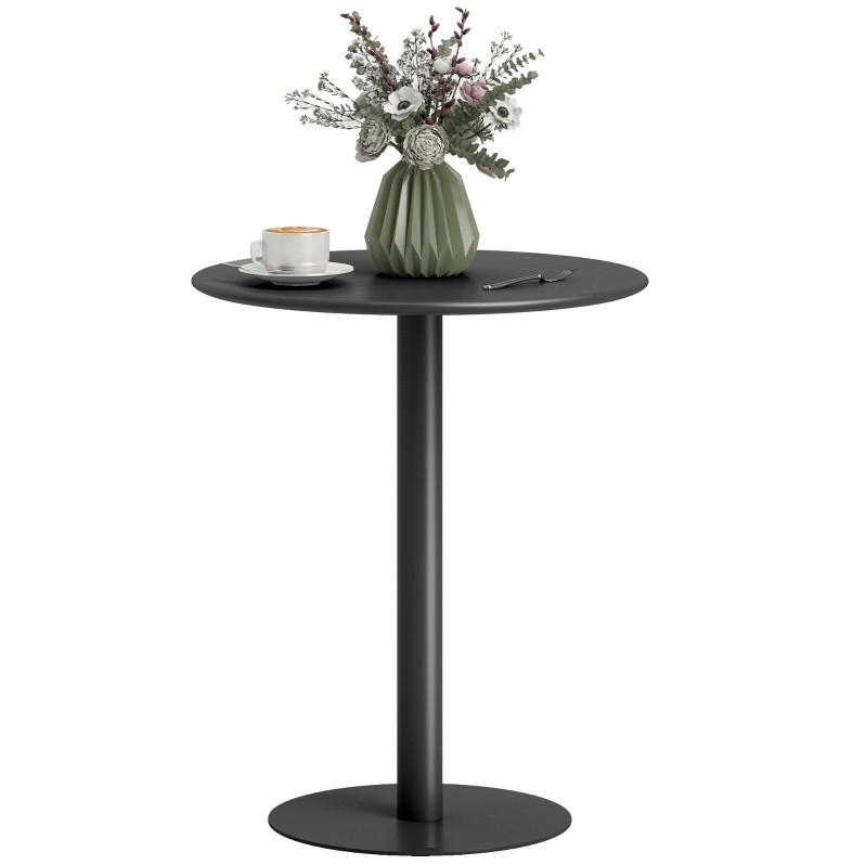 BLAGOVAONSKI stol 60/60/72 cm crni od čelika za 2 osobe - crna, metal (60/60/72cm) - OKWISH