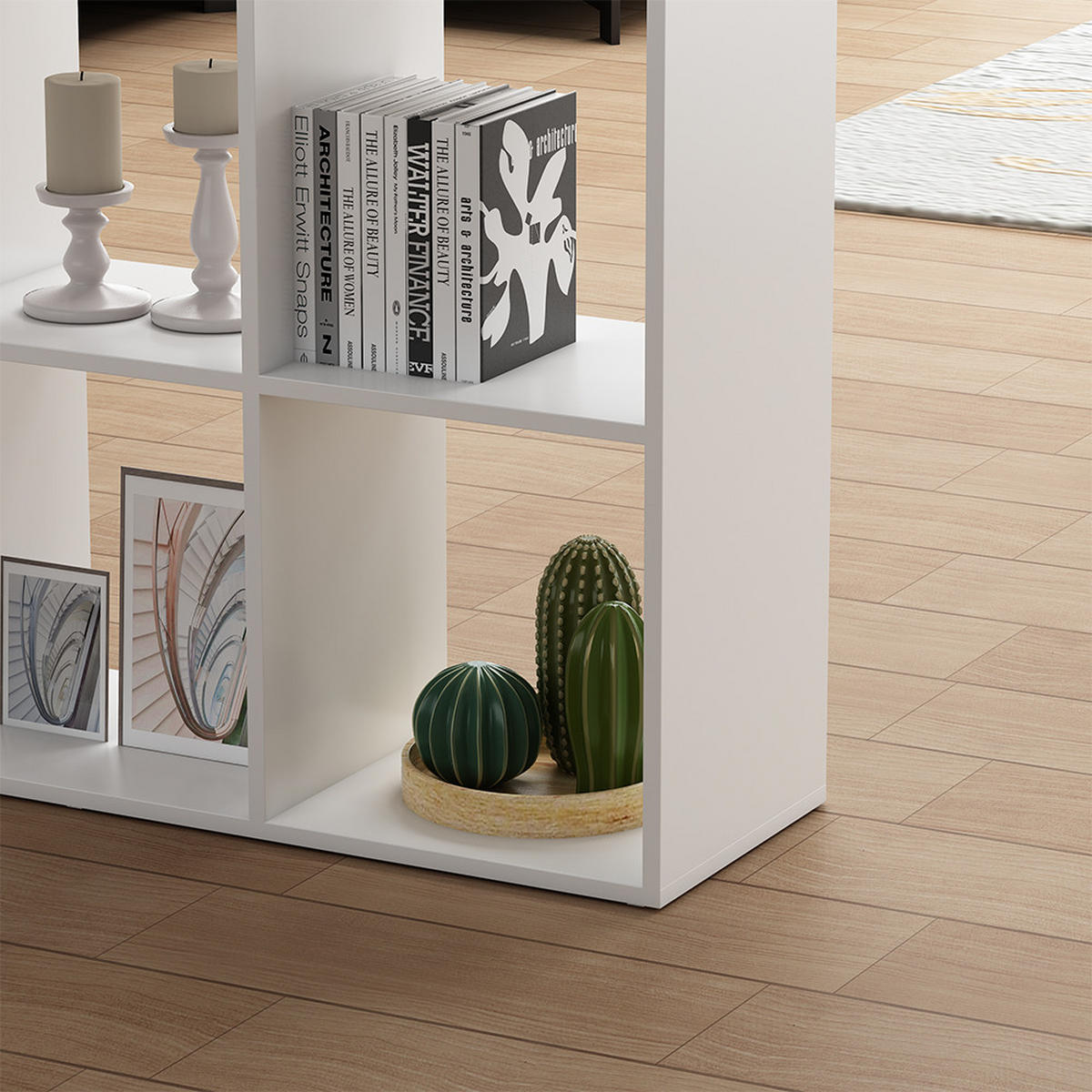 TREPPENREGAL Aramis Weiß 103.5 x 144 cm 9 Fächer - Weiß, Holzwerkstoff (103.5/144/29cm) - Vicco